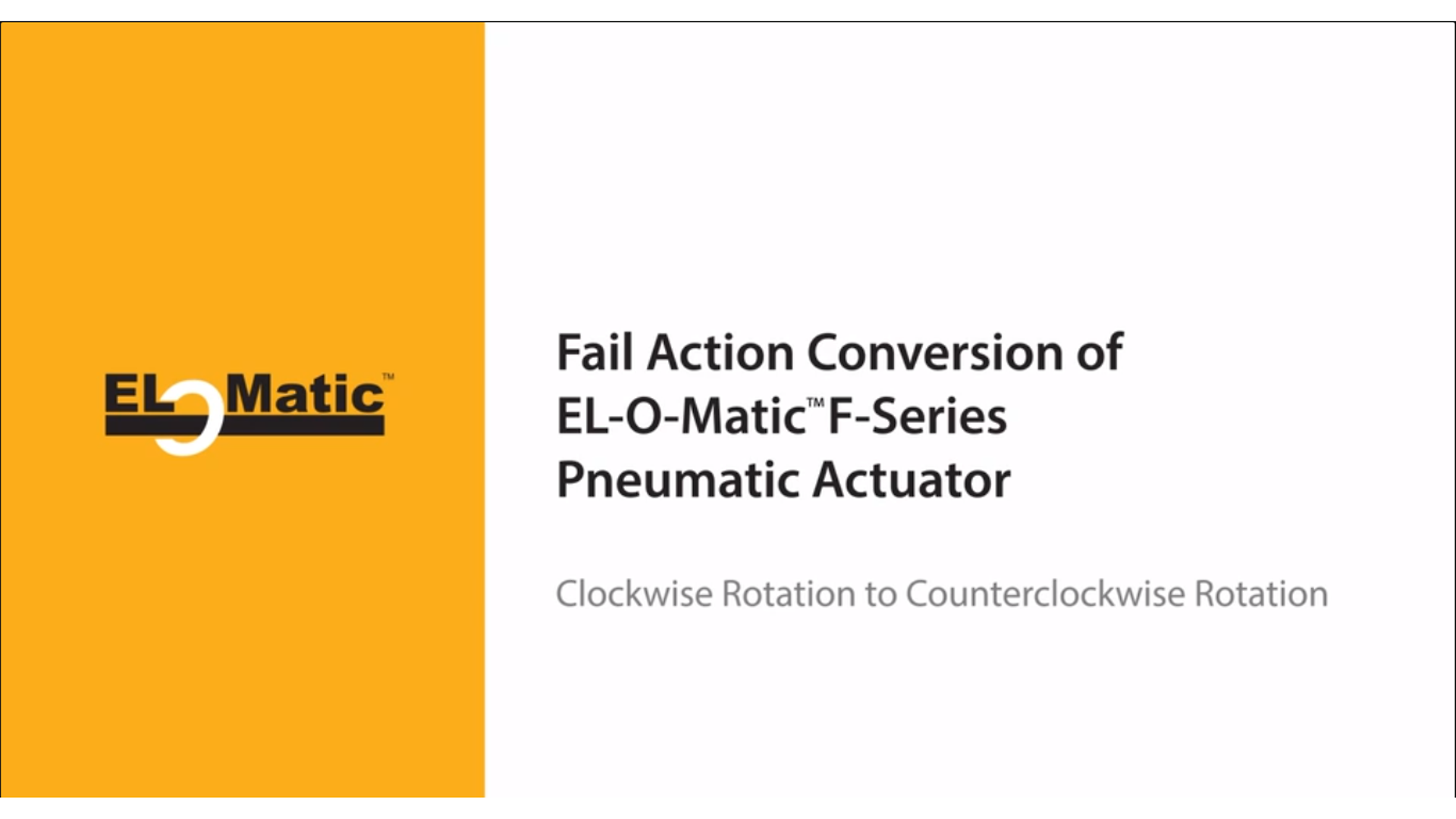 F-Series Clockwise Rotation to Counterclockwise Rotation